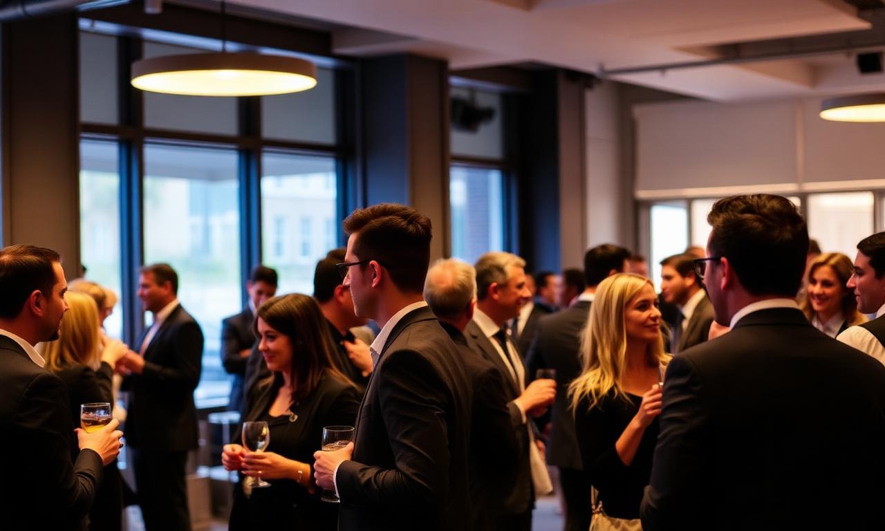 People connecting at a networking event
